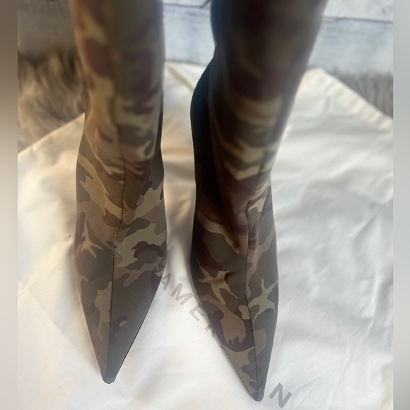 GOOD AMERICAN NWOB CAMO NEOPRENE SHERPA KICKSTAND THIGH HIGH BOOT - Picture 5 of 6